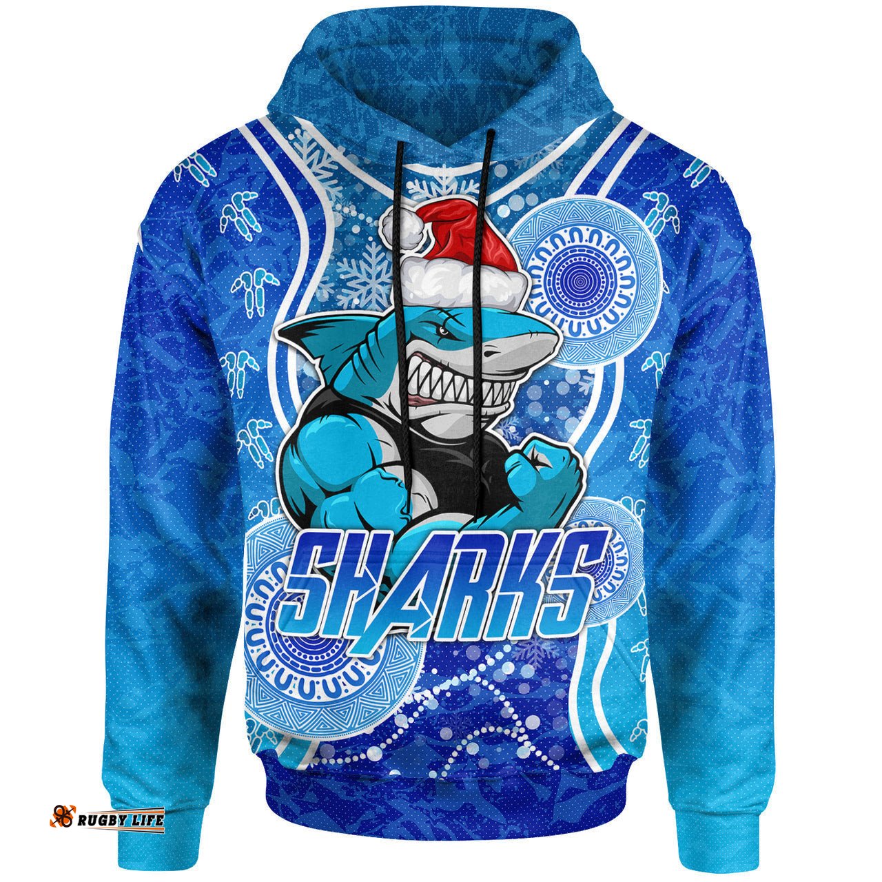 sharks christmas rugby christmas super sharks hoodie rlt12