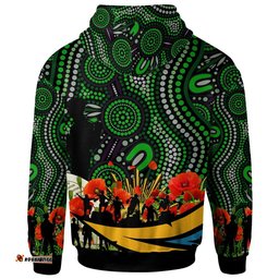 eels rugby hoodie custom anzac eels aboriginal with flower hoodie
