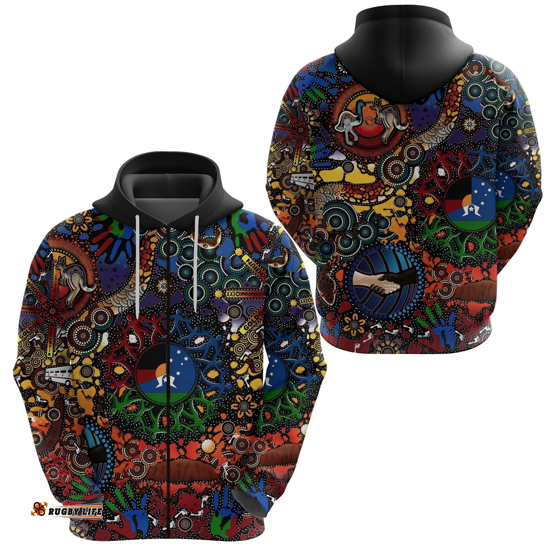 Australia NAIDOC Week Zip Hoodie Indigenous Be Proud