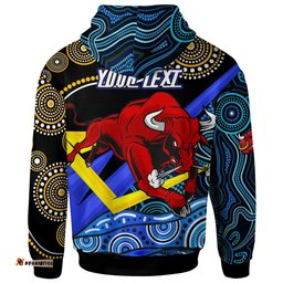 cowboys rugby hoodie queensland cowboys with aboriginal dot painting style rlt12