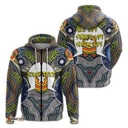 custom personalised naidoc week get up stand up show up aboriginal dot art hoodie