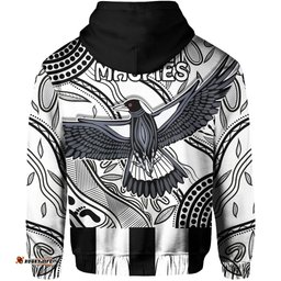 Custom Personalised Magpies Lovers Hoodie Collingwood Forever
