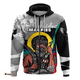 Magpies NAIDOC Week Zip Hoodie Collingwood Indigenous Special Style