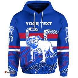Custom Personalised Western Hoodie Bulldogs Indigenous Simple Style