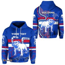 Custom Personalised Western Hoodie Bulldogs Indigenous Simple Style
