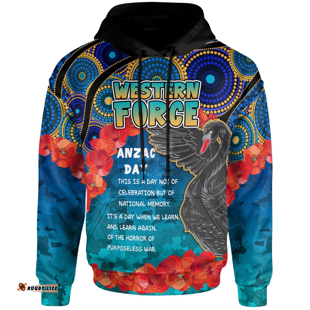force rugby hoodie aussie anzac western force hoodie