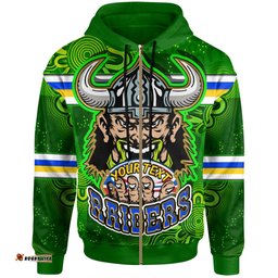raiders rugby hoodie custom raiders holding ball in hand with dot art aboriginal background hoodie rlt12