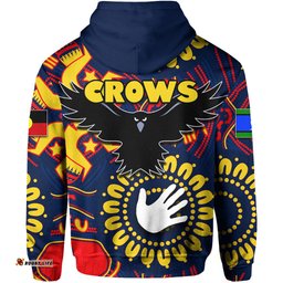 NAIDOC Adelaide Crows Zip Hoodie NAIDOC Patterns
