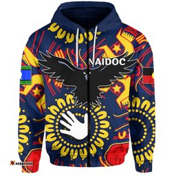 NAIDOC Adelaide Crows Zip Hoodie NAIDOC Patterns