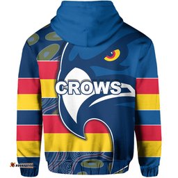 Crows Simple Zip Hoodie Adelaide Mix Indigenous