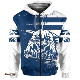 Custom Personalised Cats Zip Hoodie Geelong Style Grunge
