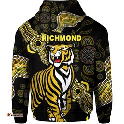 Richmond Tigers Zip Hoodie Simple Indigenous