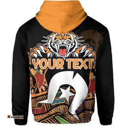 Custom Personalised NAIDOC Wests Tigers Hoodie Torres Strait Islanders