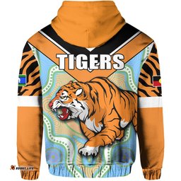 Custom Personalised Tigers NAIDOC Week Hoodie Wests Brave