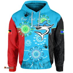 Custom Personalised NAIDOC Sharks Hoodie Indigenous Life
