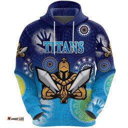 Gold Coast Titans Hoodie Simple Indigenous