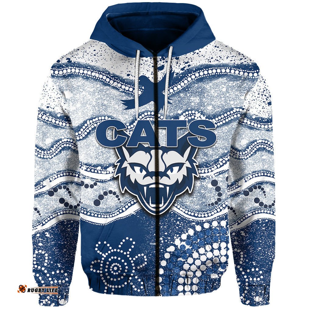 Cats Zip Hoodie Aboriginal Grunge Style