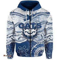 Cats Zip Hoodie Aboriginal Grunge Style