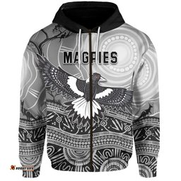 Custom Personalised Magpies Lovers Zip Hoodie New Life