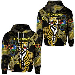 Richmond Tigers Zip Hoodie NAIDOC Heal Country! Heal Our Nation Indigenous Vibes
