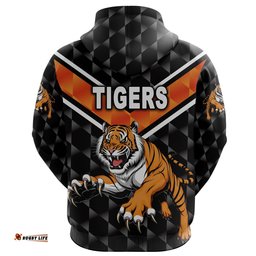 Wests Tigers Zip Hoodie Original Style Black