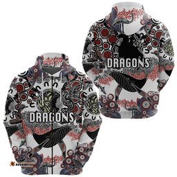 St. George Illawarra Dragons Zip Hoodie Indigenous White