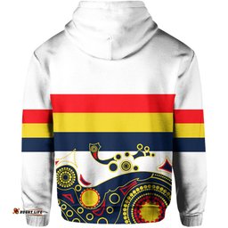 Adelaide Crows Zip Hoodie Aboriginal Simple Style