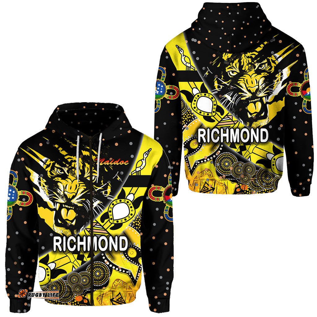 Richmond Tigers Zip Hoodie NAIDOC Heal Country! Heal Our Nation Dotted