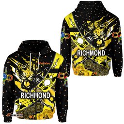 Richmond Tigers Zip Hoodie NAIDOC Heal Country! Heal Our Nation Dotted