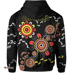Custom Personalised All Stars Zip Hoodie Style Shimmering Indigenous