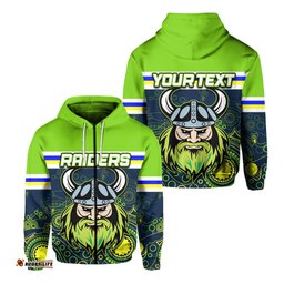 Custom Personalised Raiders Zip Hoodie Personalise Style No.3