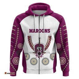 Custom Personalised Queensland Zip Hoodie Maroons Aboriginal Sport Style