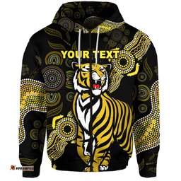 Custom Personalised Richmond Tigers Zip Hoodie Simple Indigenous