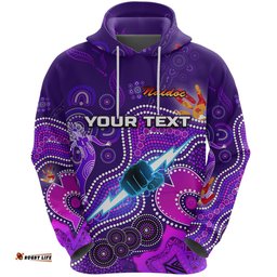 Custom Personalised Melbourne Storm Zip Hoodie NAIDOC Heal Country! Heal Our Nation