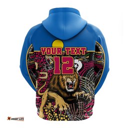Custom Personalised Brisbane NAIDOC Week Zip Hoodie Lions Sport Style Ver.1