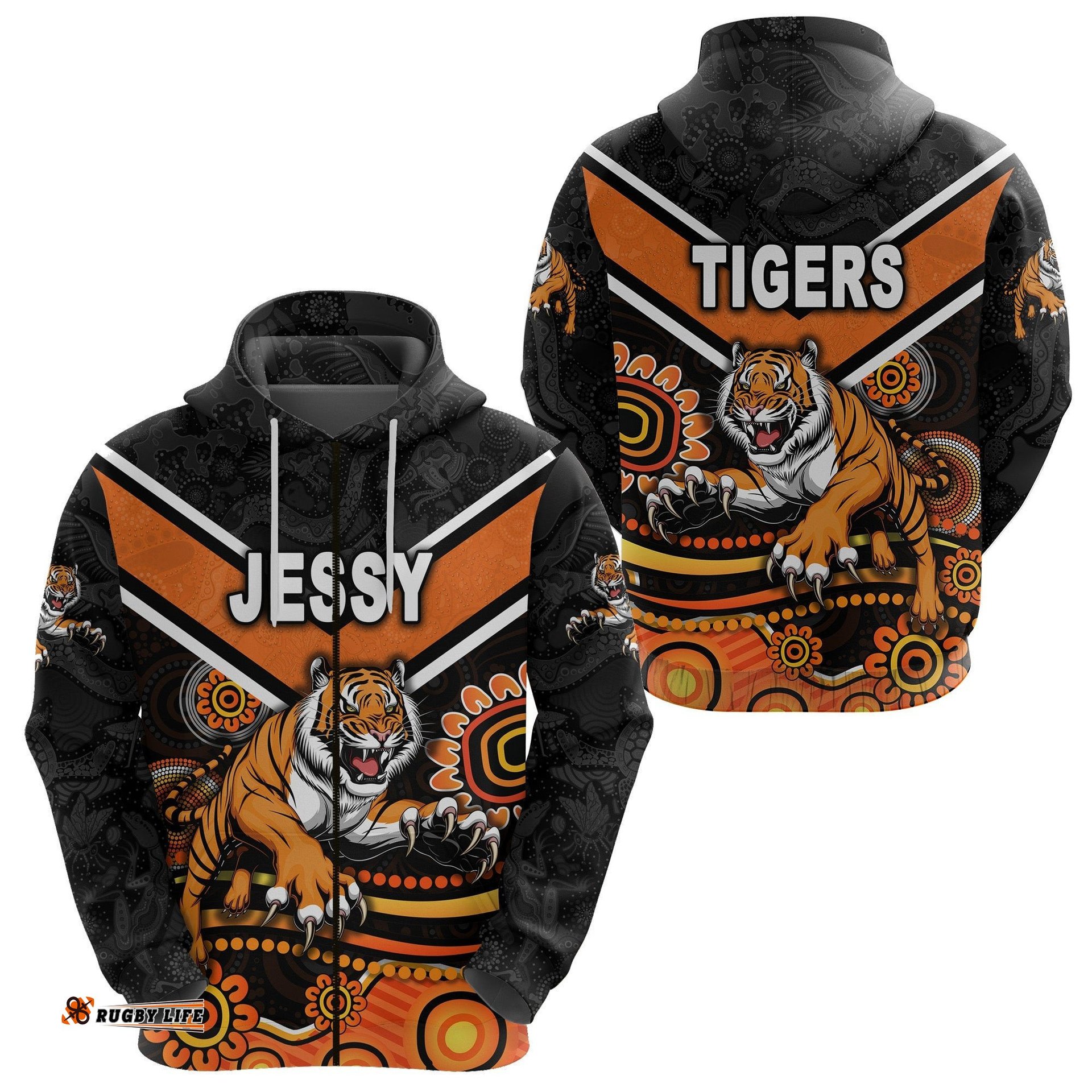 Jessy Wests Tigers Zip Hoodie Indigenous