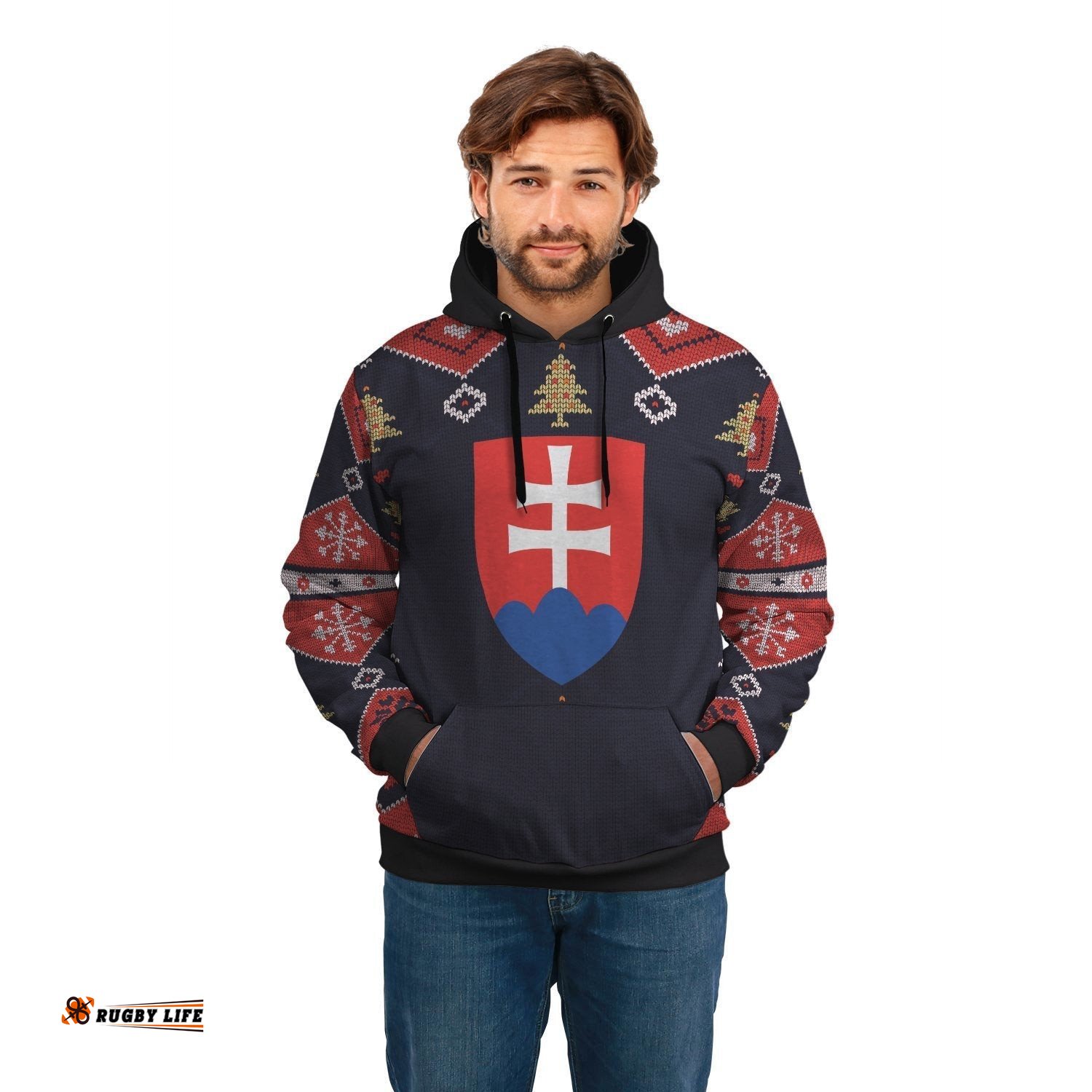 Slovakia Christmas Hoodie Santa Claus Ho Ho Ho