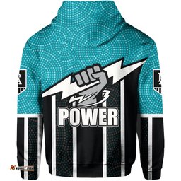 Port Adelaide Zip Hoodie Power Aboriginal Dot Circles