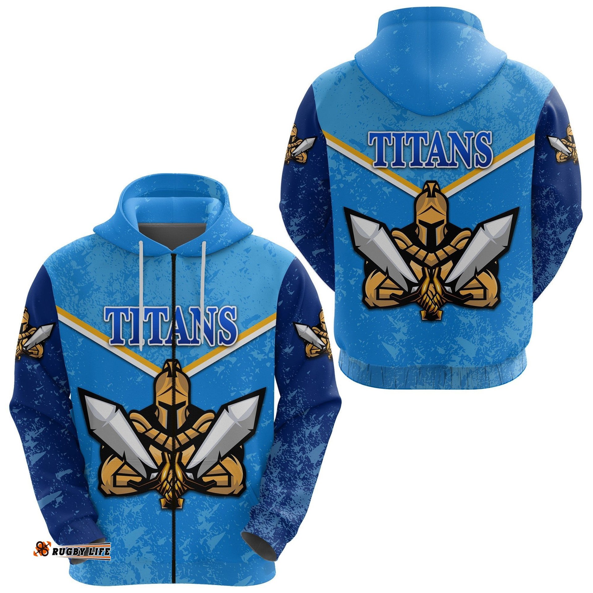 Gold Coast Titans Zip Hoodie Gladiator Original Style NO.1
