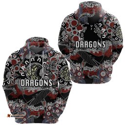 St. George Illawarra Dragons Hoodie Indigenous Black