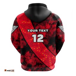 Custom Personalised Bombers NAIDOC Week Zip Hoodie Essendon Aboriginal Special Version