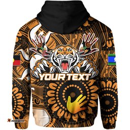 Custom Personalised NAIDOC Wests Tigers Zip Hoodie NAIDOC Patterns