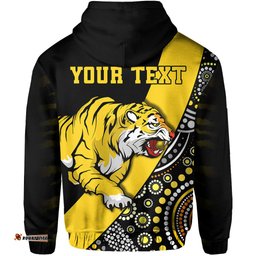 Custom Personalised Richmond Indigenous Zip Hoodie Tigers Football