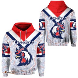 Sydney Hoodie Roosters Indigenous Vibes White
