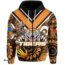 NAIDOC Wests Tigers Zip Hoodie NAIDOC Patterns