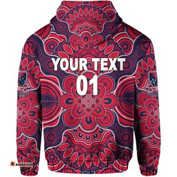 Custom Personalised Melbourne Demons Indigenous Hoodie Football Version, Custom Text And Number