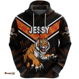 Jessy Wests Tigers Zip Hoodie Simple