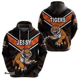Jessy Wests Tigers Zip Hoodie Simple