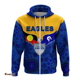 West Coast Eagles Zip up Hoodie NAIDOC Heal Country 0