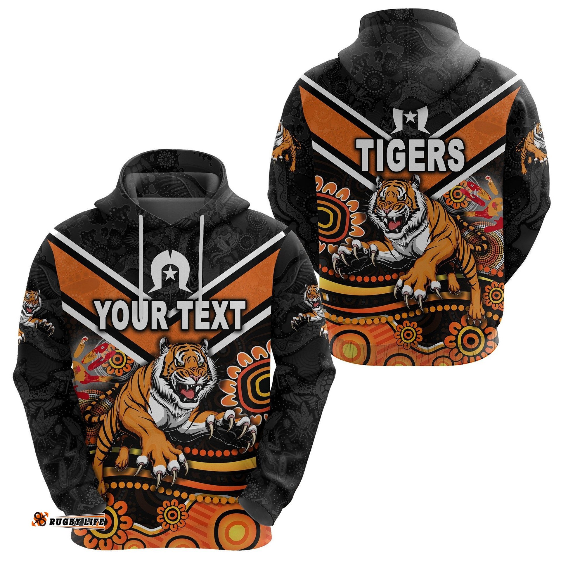 Custom Personalised Wests Tigers Hoodie NAIDOC